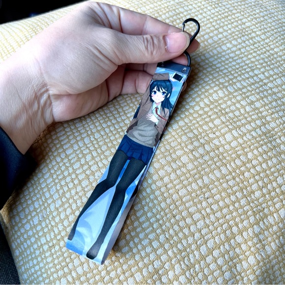 Handmade Anime Mai Sakurajima Rascal Does Not Dream Wristlet Lanyard Keychain - Picture 5 of 10